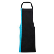 Contrast bib apron