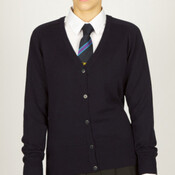 Standard Fit Cotton V-Neck Cardigan