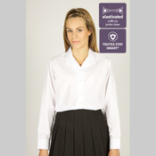 LONG SLEEVE REVER COLLAR BLOUSES - TWIN PACKAGING - SENIORS