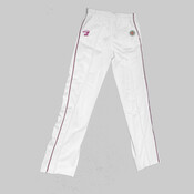 Cricket trouser jnr - white / maroon trim