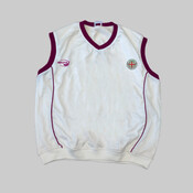 PLAYING SWEATER S/S SNR -  WHITE / MAROON TRIM