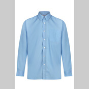 Long Sleeve Polycotton Easycare Shirts - Twin Pack  - Senior 