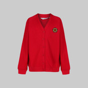 Dines Green Sweat Cardigan - Red