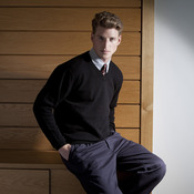 HB730mg - Lambswool  v-neck jumper