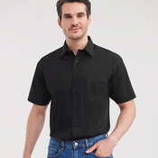 Short sleeve polycotton easycare poplin shirt
