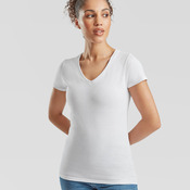 SS047mg Lady-fit valueweight v-neck tee