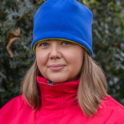 Reversible fleece skull hat