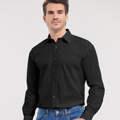 Russell Collection Long Sleeve Easy Care Cotton Poplin Shirt