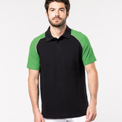 Kariban Baseball Cotton Piqué Polo Shirt