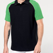 Kariban Baseball Cotton Piqué Polo Shirt