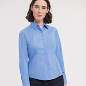 Russell Collection Ladies Long Sleeve Fitted Poplin Shirt