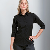 Premier Ladies 3/4 Sleeve Poplin Blouse