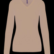 Kariban Ladies Cotton Acrylic V Neck Sweater