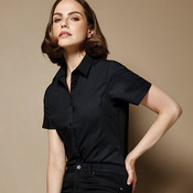 Women's poplin shirt short sleeve