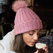 Beechfield Verbier Fur Pop Pom Beanie