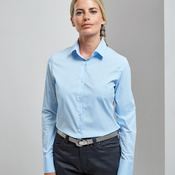 Premier Ladies Long Sleeve Stretch Fit Poplin Shirt