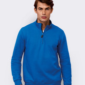 SOL'S Stan Contrast Zip Neck Sweatshirt