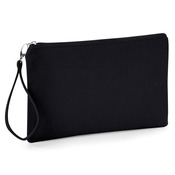 Canvas wristlet pouch
