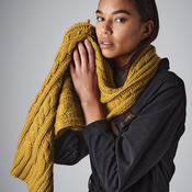 Cable Knit Melange Scarf