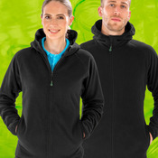 Recycled Unisex Hooded Microfleece Jacket