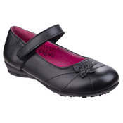 Amy Girls School Shoes Black Leather (Mirak)