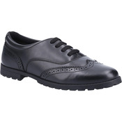 Eadie Girls School Shoes Black Leather