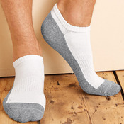 Gildan Plat. No Show Socks (WHI)